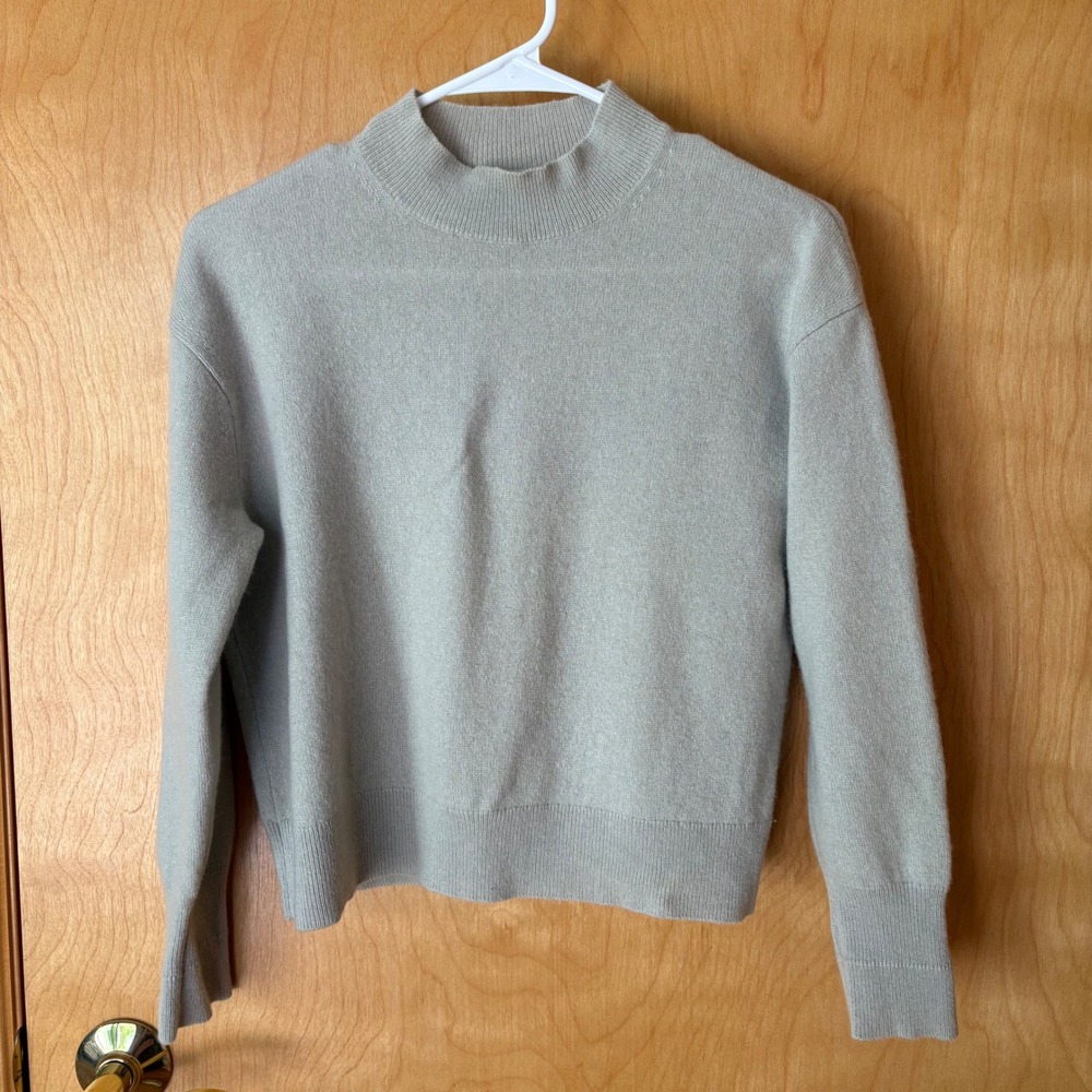 DSTLD Cashmere Mock Neck Sweater Womens XS Gray DS-WSW-10-000-009‎